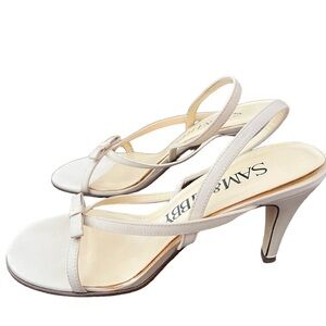 Sam & Libby Women’s Slingback Heels in Cream Size 6 Summer Party